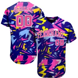 Jersey Custom Baseball Authentic Music 3D Festival Design Pattern